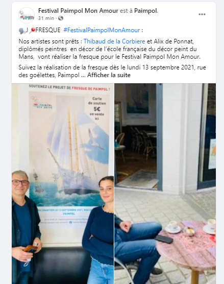 post Facebook du Festival Paimpol Mon Amour du 12/09/2021
