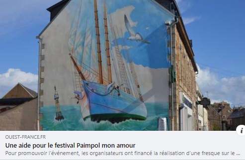Article de presse du Ouest France du 9 novembre au sujet de la subvention de la Mairie de Paimpol accordée à l'association Festival Paimpol Mon Amour.