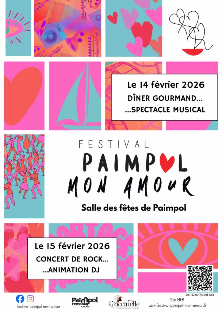 Affiche du festival Paimpol Mon Amour 2026 avec sponsors 