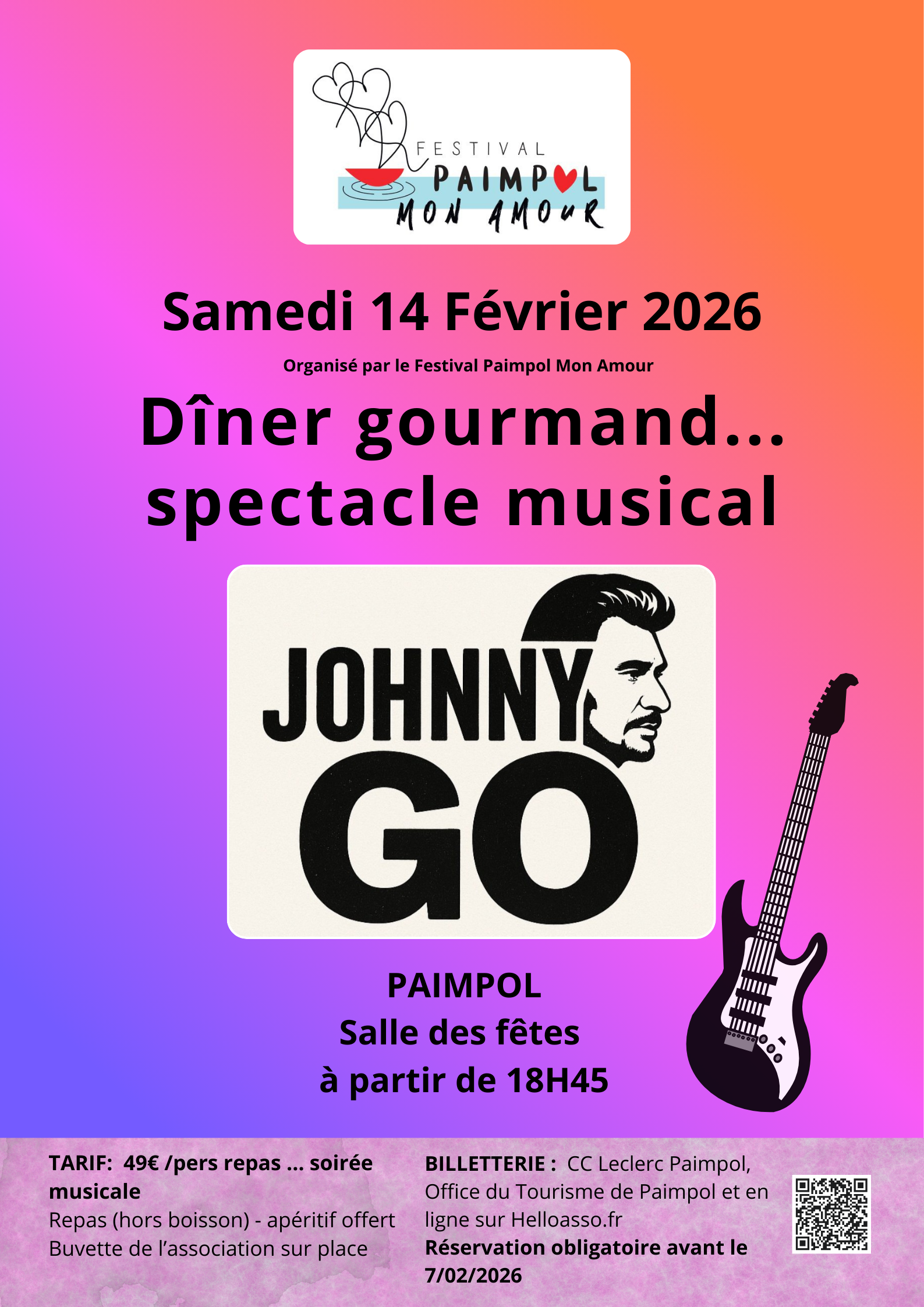 Affiche  Festival Paimpol Mon Amour 2026 pour Johnny Go 14 fev